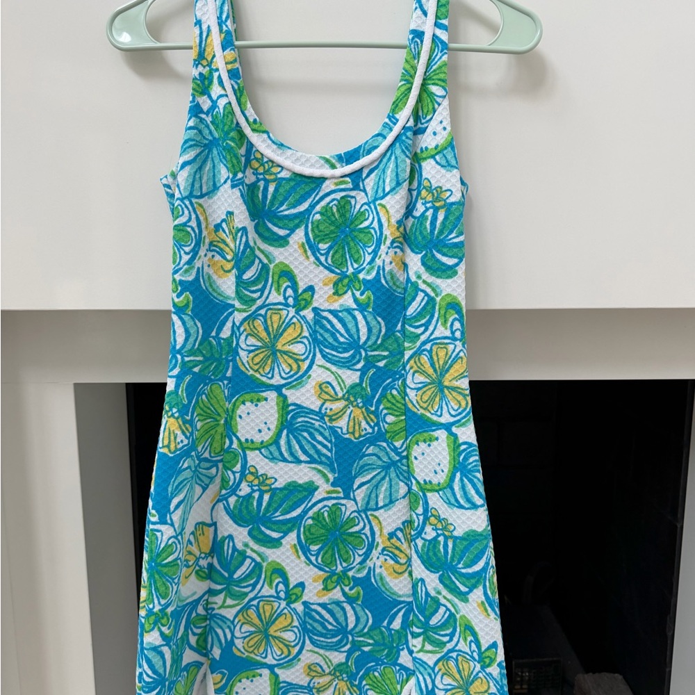 Lilly Pulitzer Blue, Green & Yellow Floral-Print Mini Dress